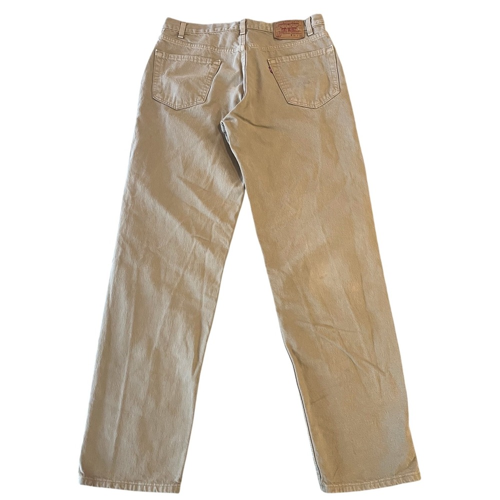 Vintage Levis 550 Relaxed Fit Jeans Mens 36x34 Khaki 100% Cotton Y2K - Picture 2 of 14